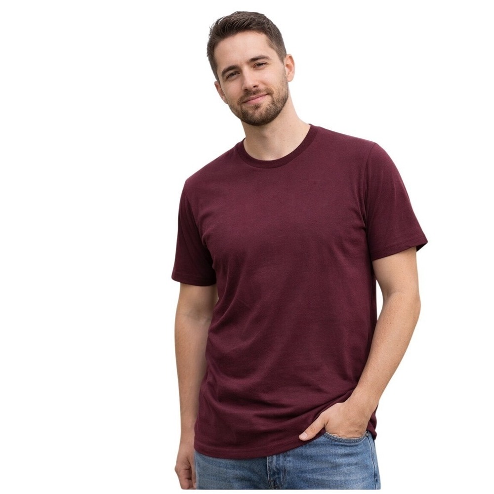 American Eagle Men's 2XL Burgundy Super Soft Crewneck T Shirt Standard Fit